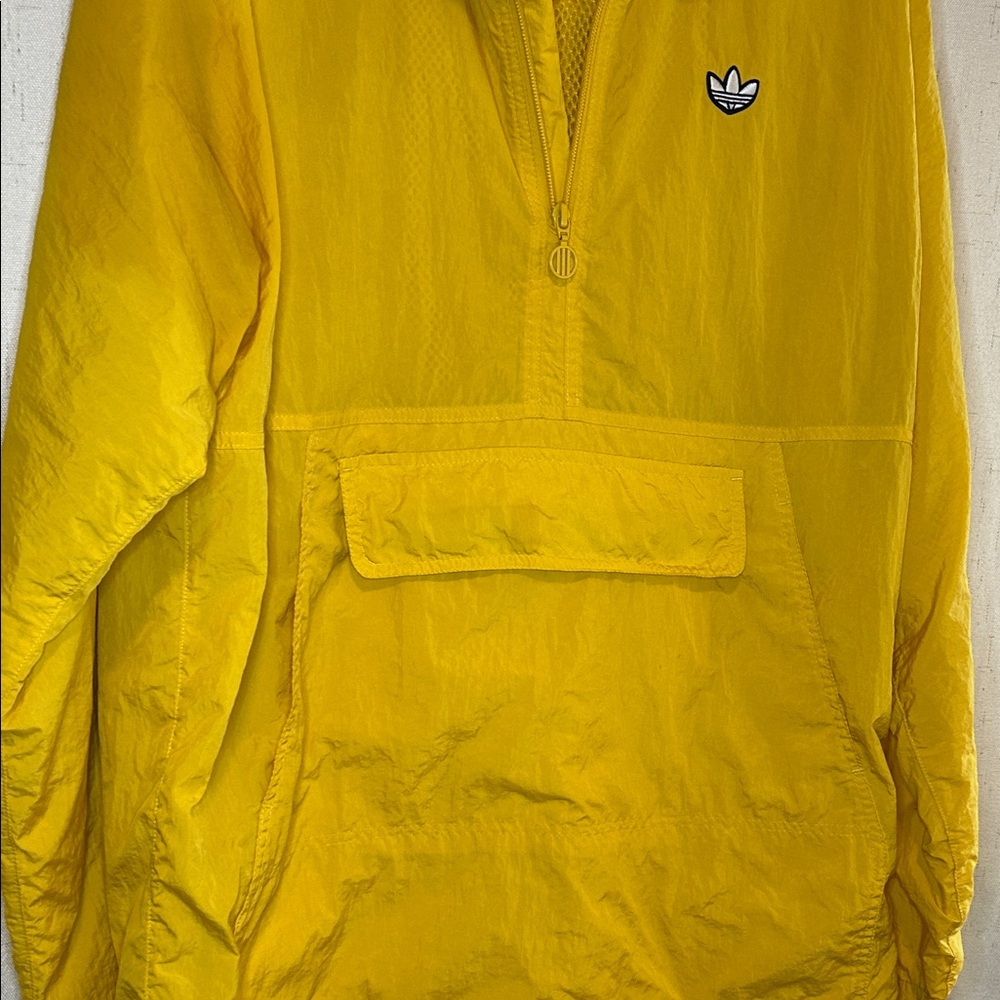 ADIDAS Hooded Windbreaker Jacket (Yellow) - Picture 3 of 4